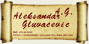 Aleksandar Gluvačević vizit kartica